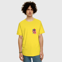 Мужская футболка хлопок Oversize Анатомия Сердце - фото 2