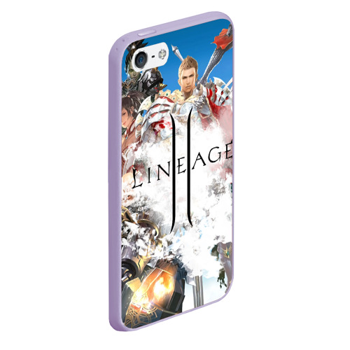 Чехол для iPhone 5/5S матовый Hero of Lineage, цвет светло-сиреневый - фото 3