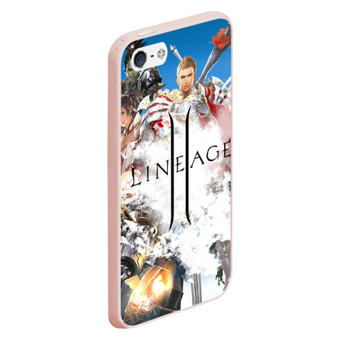 Чехол для iPhone 5/5S матовый Hero of Lineage, цвет светло-розовый - фото 3