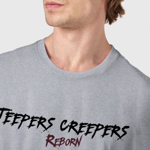 Мужская футболка хлопок Jeepers Creepers: Reborn, цвет меланж - фото 6