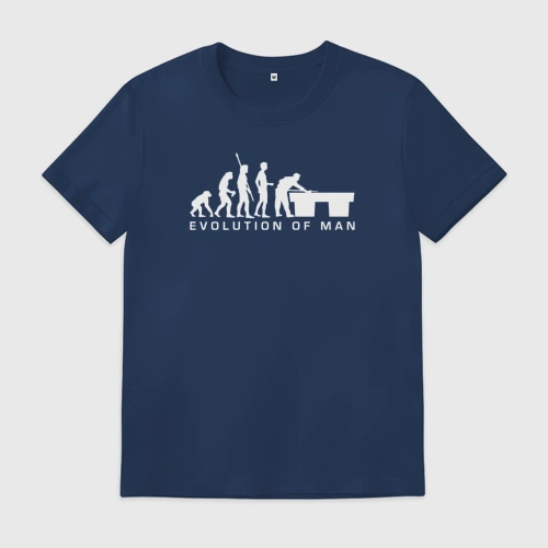 Мужская футболка хлопок с принтом Эволюция в мужика, вид спереди #2