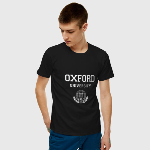 Мужская футболка хлопок University of Oxford - Великобритания, цвет черный - фото 3
