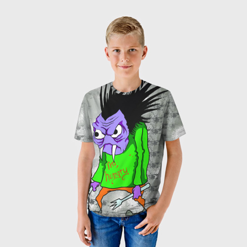 Детская футболка 3D Голодяка рисунок, цвет 3D печать - фото 3
