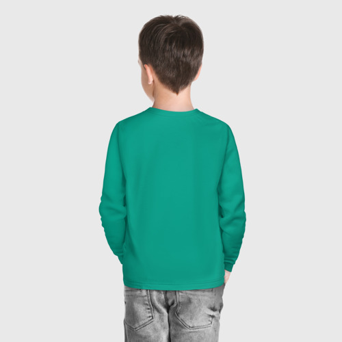 Детский лонгслив хлопок Нереальный Денис, цвет зеленый - фото 4
