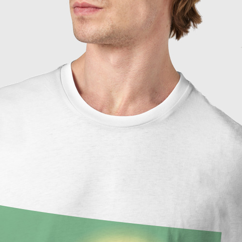 Мужская футболка хлопок Пейзаж и яркое солнце  - фото 6