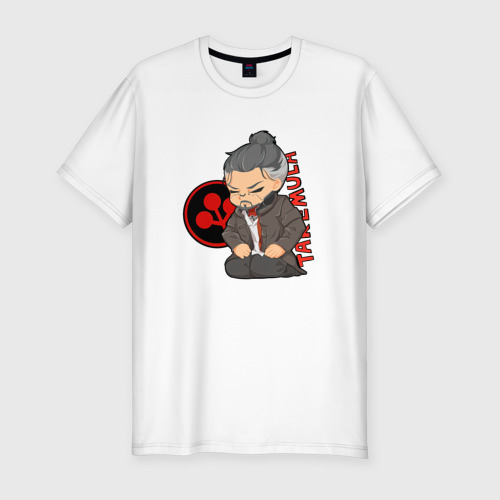 Мужская футболка хлопок Slim с принтом Takemura Такэмура cyberpunk 2077, вид спереди #2