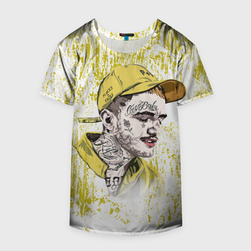 Накидка на куртку 3D Lil Peep CryBaby Yellow Лил Пип, цвет 3D печать - фото 4