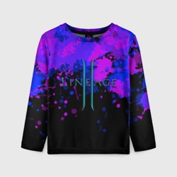 Детский лонгслив 3D Линейдж 2 Брызги