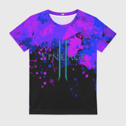 Женская футболка 3D Линейдж 2 Брызги