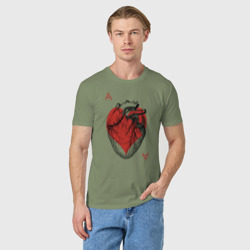 Мужская футболка хлопок Черви огромное сердце - фото 2