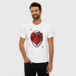 Мужская футболка хлопок Slim Черви огромное сердце - фото 2