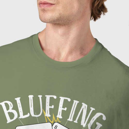 Мужская футболка хлопок Блеф против пары шаров, цвет авокадо - фото 6