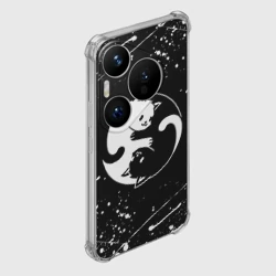 Чехол для Huawei Pura 70 Pro Инь Янь котики брызги и ничего лишнего - фото 2