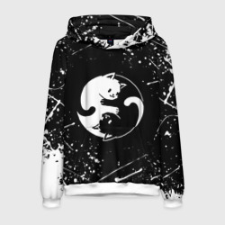 Мужская толстовка 3D Инь Янь котики брызги и ничего лишнего