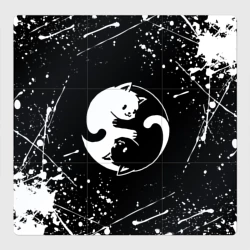 Магнитный плакат 3Х3 Инь Янь котики брызги и ничего лишнего