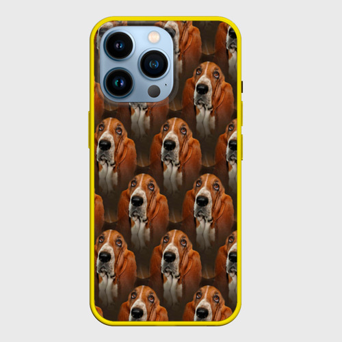 Чехол для iPhone 14 Pro с принтом Dog patternt, вид спереди #2