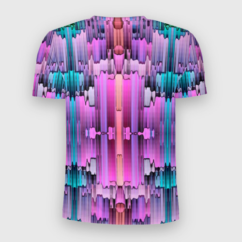 Мужская футболка 3D Slim с принтом Калейдоскоп абстракции, вид сзади #1