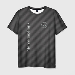 Мужская футболка 3D Mercedes карбоновые полосы