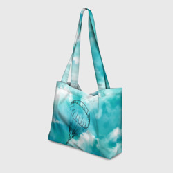 Пляжная сумка 3D Парашютист в облаках - фото 2
