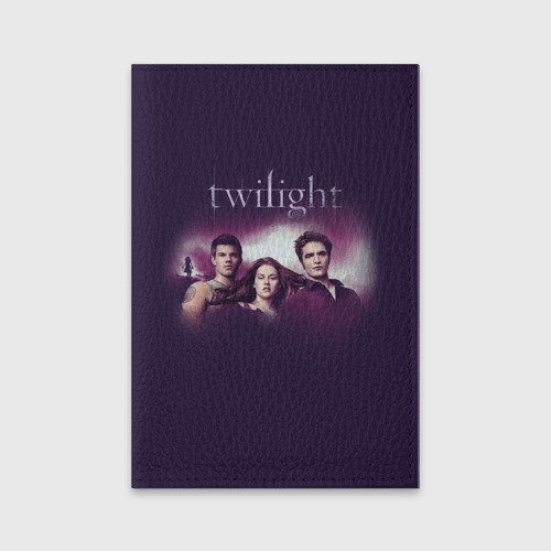 Обложка для паспорта матовая кожа Персонажи Twilight, цвет пыльно-розовый