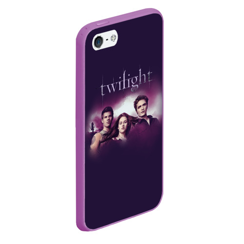 Чехол для iPhone 5/5S матовый Персонажи Twilight, цвет фиолетовый - фото 3