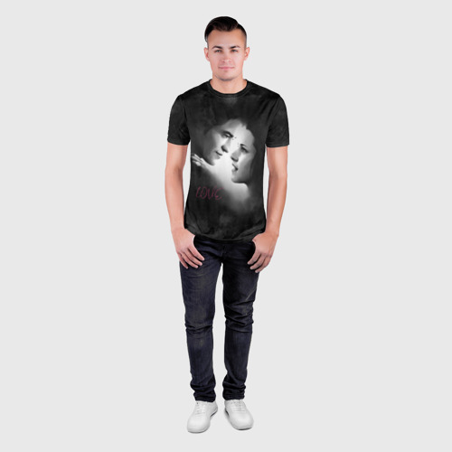 Мужская футболка 3D Slim с принтом Edward & Isabella, вид сбоку #3