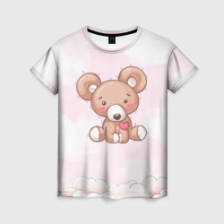 Женская футболка 3D Плюшевый мишка игрушка