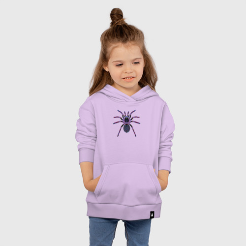 Детская толстовка хлопок Огромный психоделический паук, цвет лаванда - фото 4