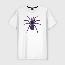 Мужская футболка хлопок Slim Огромный психоделический паук