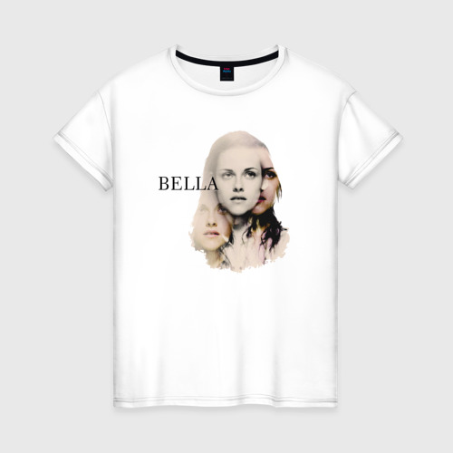 Женская футболка из хлопка с принтом Bella, вид спереди №1