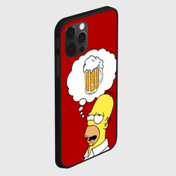 Чехол для iPhone 12 Pro Max Гомер думает о пиве Симпсоны Simpsons - фото 2