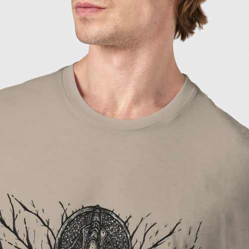 Мужская футболка хлопок Elden Ring Погасший Рыцарь, цвет миндальный - фото 6