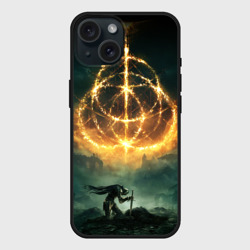 Чехол силиконовый для Apple iPhone 15 матовый Elden Ring - воин