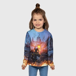 Детский лонгслив 3D Elden Ring битва с драконом - фото 2