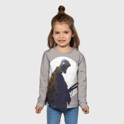 Детский лонгслив 3D Скелет-самурай - фото 2