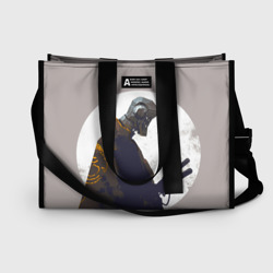 Сумка-шоппер 3D Скелет-самурай