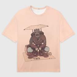 Женская футболка oversize 3D Торговец Kenshi