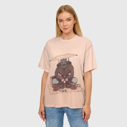 Женская футболка oversize 3D Торговец Kenshi - фото 2