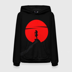 Женская толстовка 3D Samurai red moon