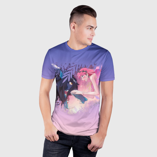 Мужская футболка 3D Slim Красавица и дракон | heart, цвет 3D печать - фото 3