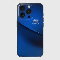 Чехол для iPhone 16 Pro силиконовый с защитой камеры Subaru sport