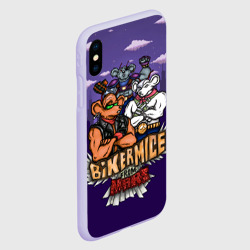Чехол для iPhone XS Max матовый Мыши-байкеры с Марса - рокеры - фото 2