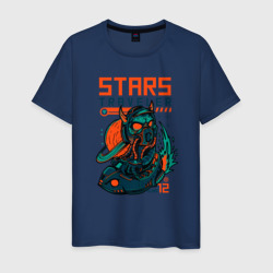 Звёздный путешественник демон – Мужская футболка хлопок с принтом купить со скидкой в -20%