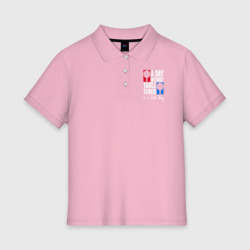 Женское поло хлопок День без настольного тенниса - потерянный день