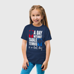 Детская футболка хлопок День без настольного тенниса - потерянный день - фото 2