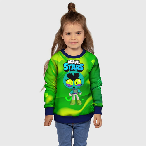 Детский свитшот 3D с принтом Eve green   brawl    Stars, фото #4