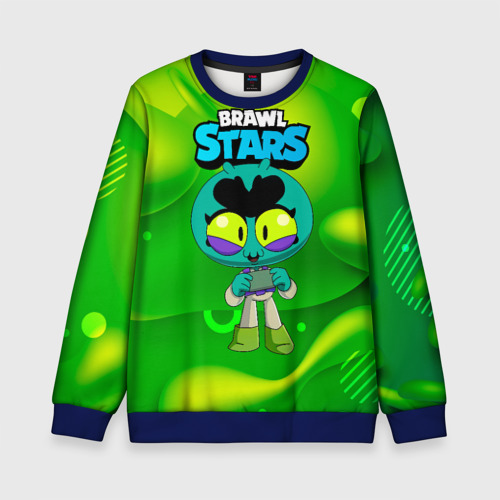 Детский свитшот 3D с принтом Eve green   brawl    Stars, вид спереди #2
