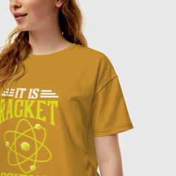 Женская футболка хлопок Oversize Ракетная наука - фото 2