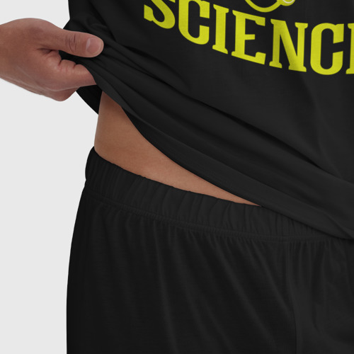 Мужская пижама хлопок Ракетная наука, цвет черный - фото 6