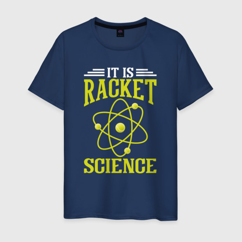 Мужская футболка из хлопка с принтом Ракетная наука, вид спереди №1